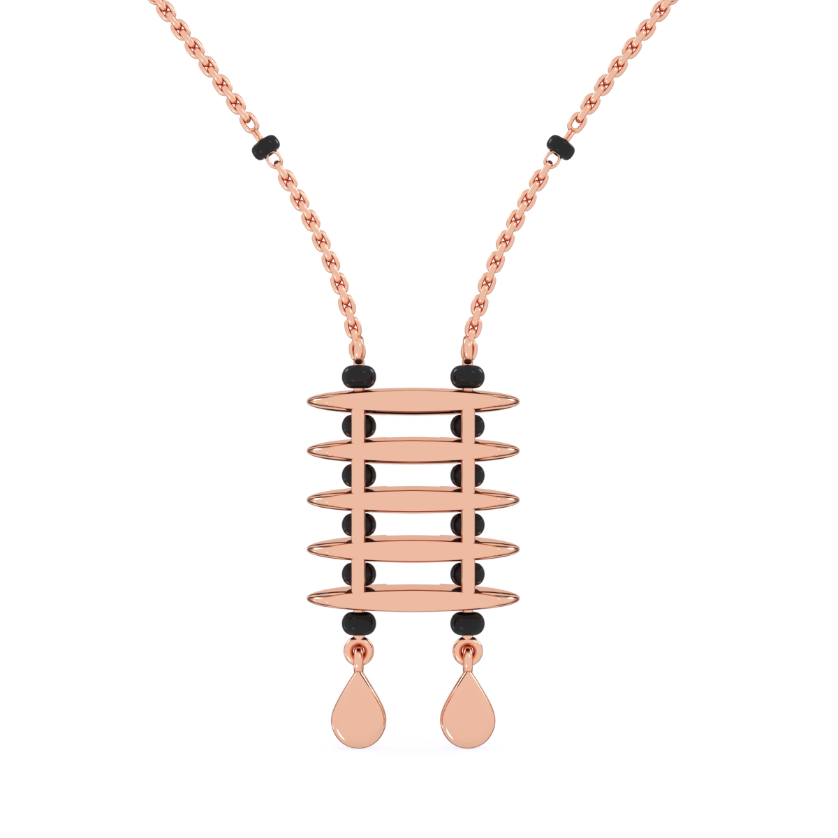 Charming Round Cluster Diamond Mangalsutra